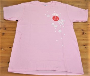 「熊野桜」100年ぶりの新種をモチーフに！【クマノザクラTシャツ：ピンク1枚　Mサイズ】