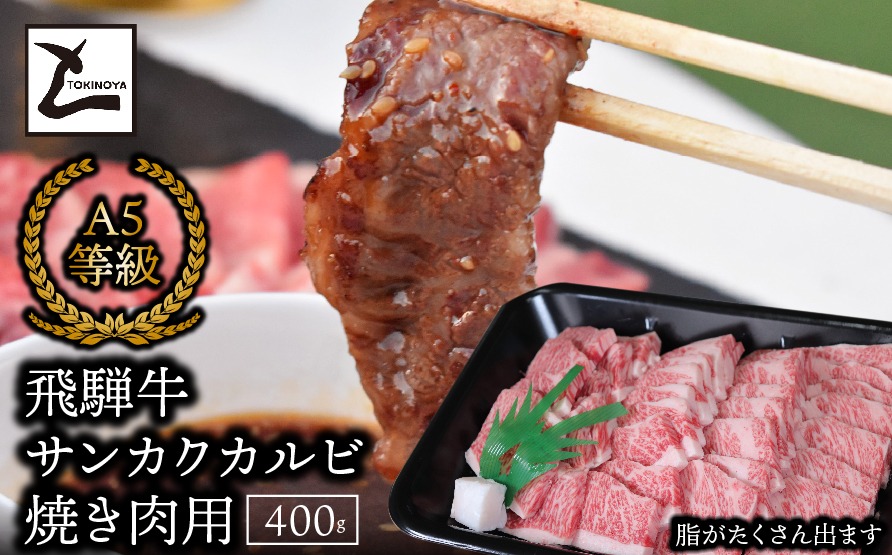 AB-40-R7-z A5飛騨牛サンカクバラカルビ焼き肉用400g 2025/9/19～
