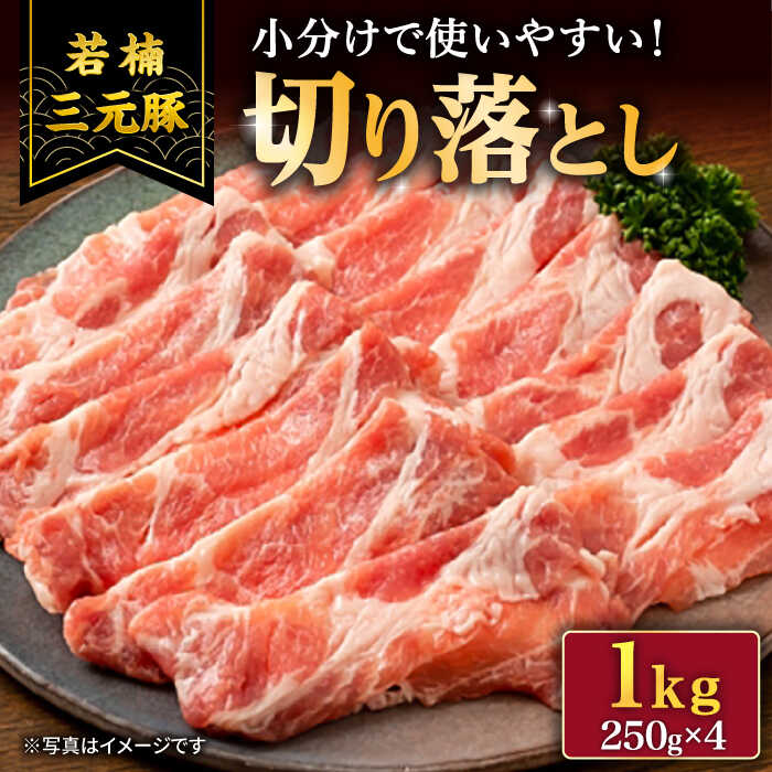 【ふるさと納税】若楠三元豚 切り落とし 1kg (250g×4パック ) /ナチュラルフーズ [UBH011] ブランド豚 三元豚 細切れ 小分け