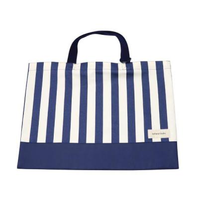 ふるさと納税 養老町 日本製 人気レッスンバッグ ネイビー×ボールドストライプ
