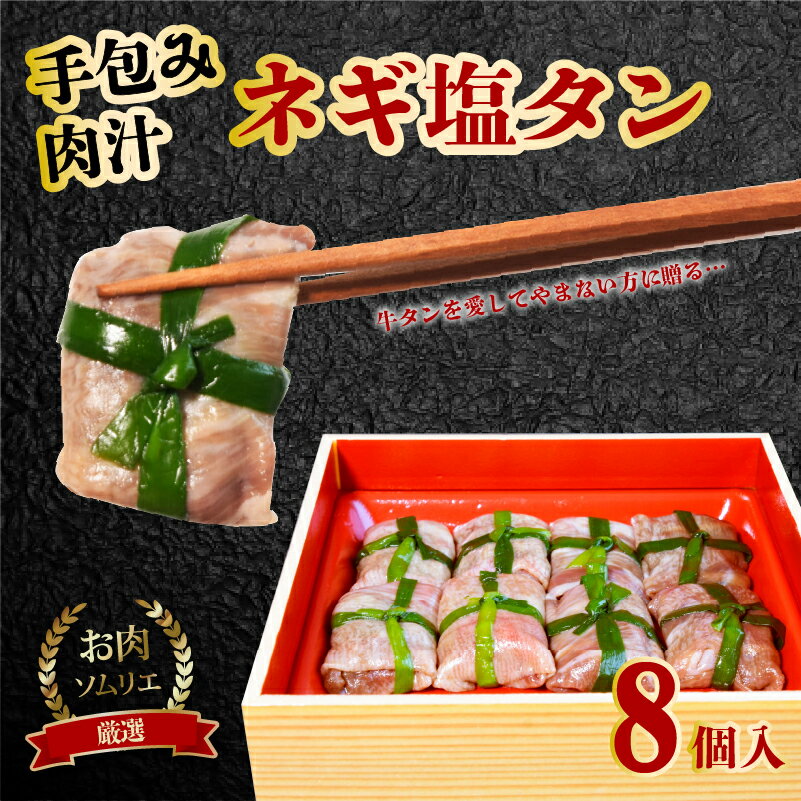 【ふるさと納税】 【12月12日までは年内配送 】 手包み 肉汁 ネギ 塩タン 8個入 牛たん タン 牛 牛肉 ビーフ 塩味 厳選 人気 焼肉 冷凍 小分け 高級 ギフト 人気 贈答用 美味しい お勧め おすすめ お中元 お歳暮 舞鶴市 京都府