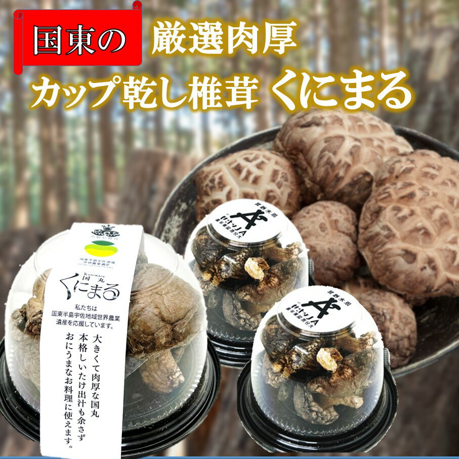 【ふるさと納税】 国東の厳選肉厚カップ乾し椎茸 くにまる 特大1・小2 シイタケ 乾物 おすすめ 栄養 美容 食物繊維 出汁 朝食 夕食 大分県産 特産品 ご当地
