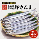 【ふるさと納税】先行予約 産地直送 北海道 厚岸産 刺身用 鮮さんま 2kg（15～20尾） サンマ 秋刀魚 さんま 鮮魚 魚介類 海産 生さんま　【さんま・秋刀魚・魚介類】　お届け：2024年9月20日～11月10日まで