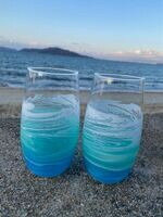 【福岡市】オーシャングラス 1個 420ml【カラー選択可】 エメラルドグリーン系