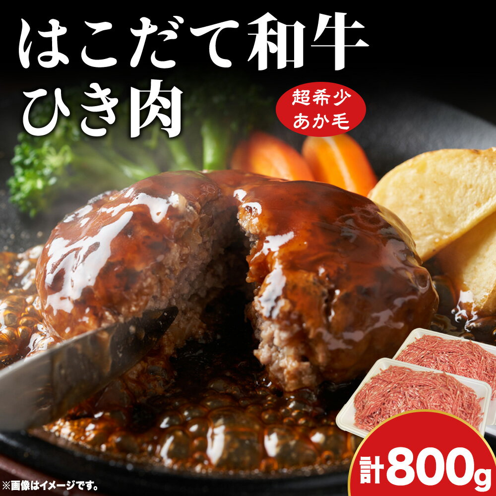 【ふるさと納税】はこだて和牛 ひき肉 800g 北海道 和牛 あか牛 牛肉 お肉 肉 ビーフ 赤身 挽き肉 ネック スネ ウデ 国産 味付き ハンバーグ 冷凍 お取り寄せ ギフト ご当地 グルメ 久上工藤商店 送料無料 牛肉 お肉 ハンバーグ はこだて和牛 挽肉 あか牛