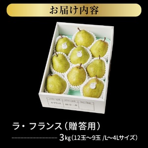 ラ・フランス　３ｋｇ　贈答品　0102-2404