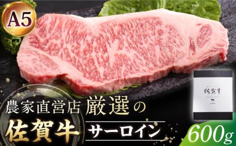 佐賀牛 A5 サーロイン ステーキ 600g（300g×2枚）【山下牛舎】 [HAD027]