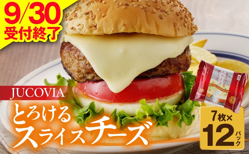 010B1635 【9/30受付終了】JUCOVIA とろけるスライスチーズ【ムラカワチーズ 小分け 7枚入り×12P 普段使い 高評価 ちーず】