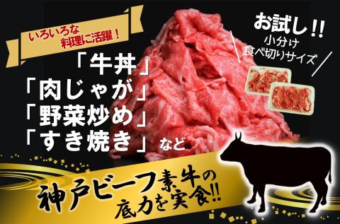 【訳あり・幻の神戸ビーフ】小間切り落とし 黒田庄和牛500ｇ　085-1