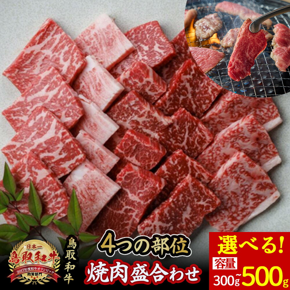 【ふるさと納税】鳥取和牛4つの部位の焼肉盛り合わせ 300g〜600g 和牛 黒毛和牛 国産 精肉 ブランド牛 冷凍 焼き肉 肉 ロース モモ バラ 赤身 鳥取県 倉吉市