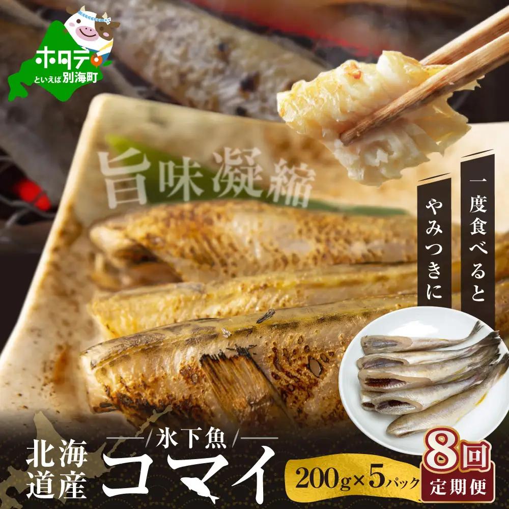 【定期便】北海道産 干しこまい  1kg[ 200g × 5パック ]8ヵ月【全8回】こまい 別海町