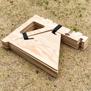 HEXA-TABLE【なごむ】[ テーブル アウトドア キャンプ バーベキュー BBQ 軽量 収納 コンパクト ] ヘキサテーブル 6角形 折り畳み 無塗装品 着色 塗装 自由 針葉樹構造用合板 12