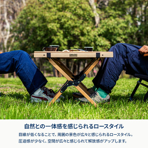 【 Hilander（ハイランダー) 】ウッドロールトップテーブルＥＸ60　ナチュラル_OS226-0076