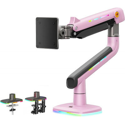 【ふるさと納税】NB ERGONOMIC 60インチ20kg 大画面用モニターアームF5-PI シングル・ピンク【1789970】