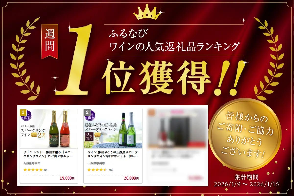 ワイン シャトー勝沼が贈る『スパークリングワイン』ロゼ白２本セット（MG）B12-654