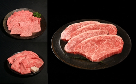 神戸牛 饗宴セット B 計 4kg （ ももスライス 1.5kg・ かたローススライス 1.5kg・ ロースステーキ 1kg ）
