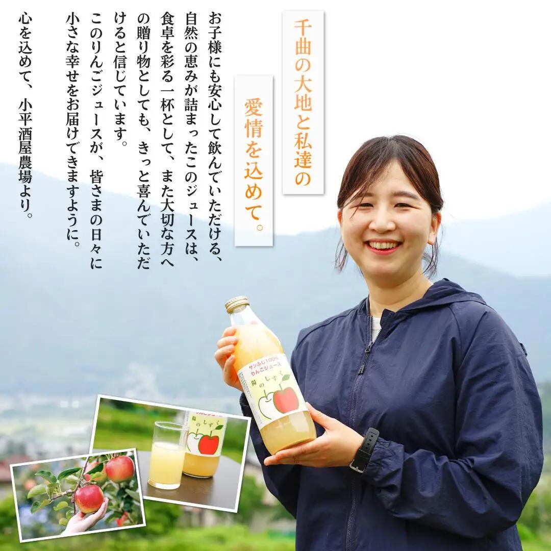 りんごジュース(ふじ) ストレート果汁100% 1000ml×6本|りんごジュース