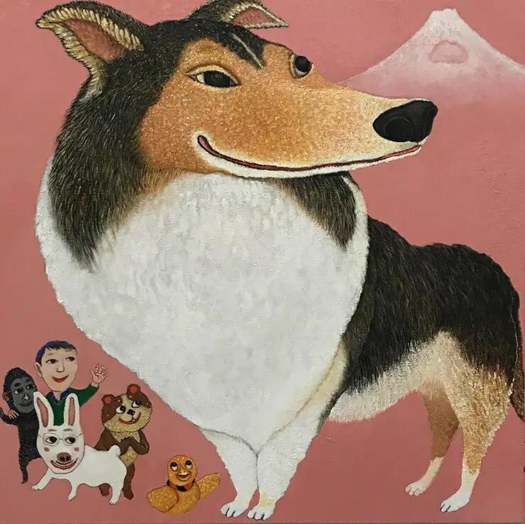 アーティストが『愛しいペットのポートレート』描きます 30号サイズ スクエア 910×910mm【アート 30号サイズ　油絵 横井山泰 美術 作家 910×910mm スクエア 神奈川県 小田原市 ペ