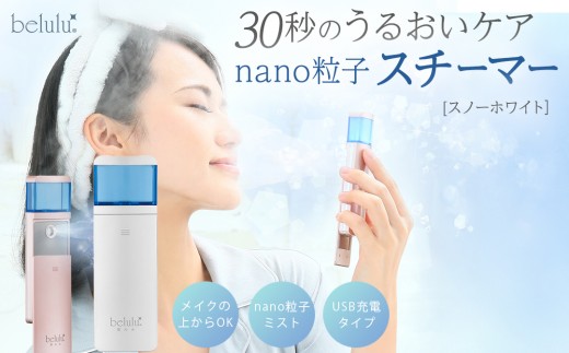 美ルル モイスミスト（スノーホワイト） 美ルル モイスミスト ハンディミスト ナノ超微粒子 化粧水対応  携帯用 乾燥肌 毛穴ケア メイクの上から 保湿