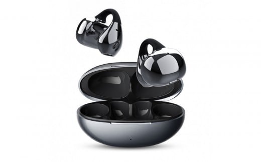 【2025年モデル】 空気伝導イヤホン Bluetooth5.4 TWS＜ブラック＞ ワイヤレスイヤホン イヤーカフ型 挟み込み 耳を塞がない ENC ノイズキャンセリング 単一指向性 自動ペアリング HiFi高音質 充電ケース付き 安定装着 防水防滴 軽量設計 日本語取扱説明書 【PL保険加入済み製品・安心】