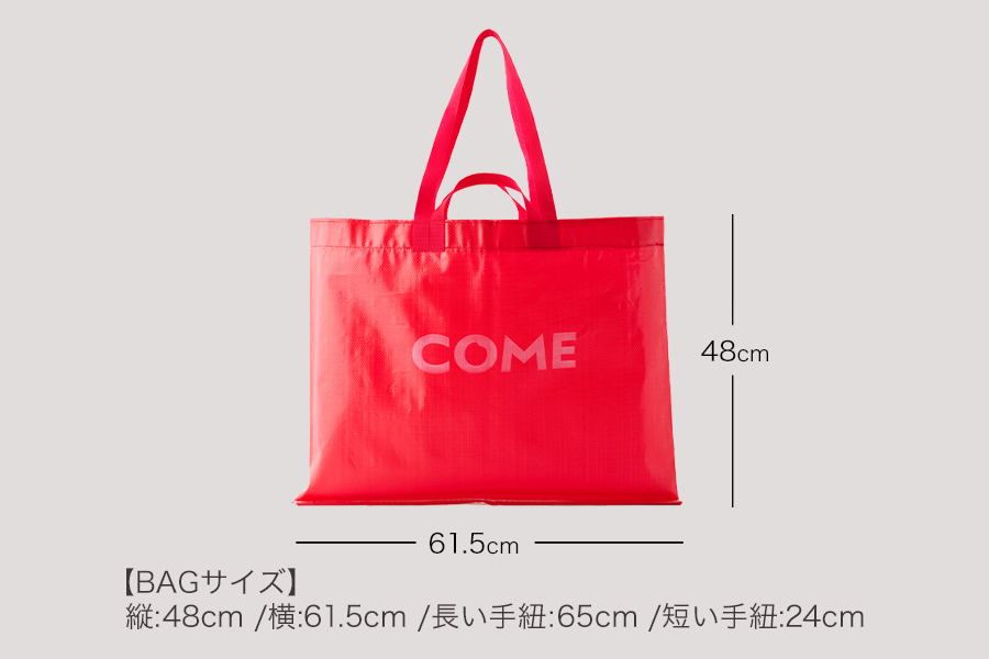 幸せをはこぶお米のふくろ　カムサックビッグマルシェPP　レッド