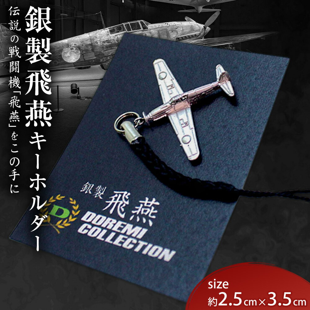 【ふるさと納税】銀製 飛燕 キーホルダー サイズ約2.5cm×3.5cm 株式会社ドレミコレクション《30日以内に出荷予定(土日祝除く)》岡山県 浅口市 銀製 飛燕 戦闘機 キーホルダー