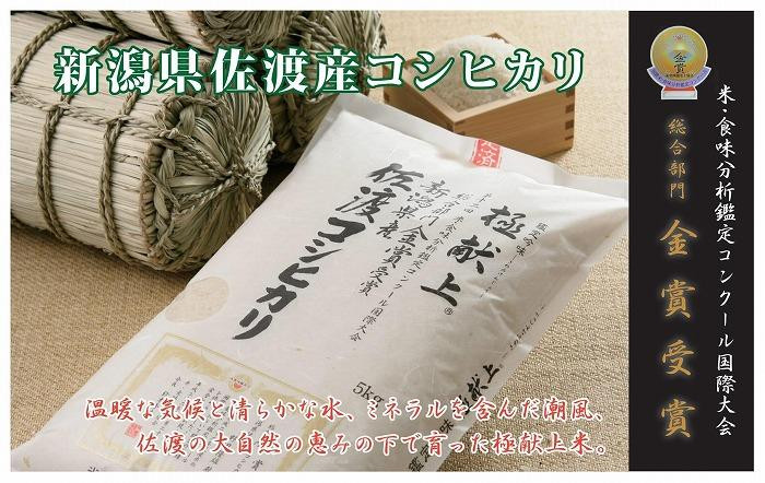 【新米・先行予約】20kg 新潟県佐渡産コシヒカリ20kg(5kg×4)×6回「6カ月定期便」