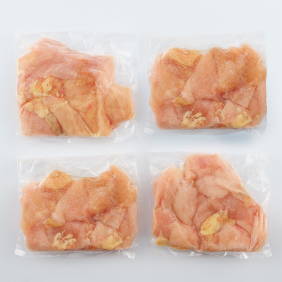 〈丹波山本〉地鶏丹波黒どりむね肉カット240ｇ×4