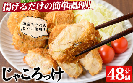 じゃころっけ(計48個)鳥取県 コロッケ ちりめん おかず 惣菜 小分け 揚げるだけ 簡単調理 便利 冷凍【sm-CD006】【羽根】