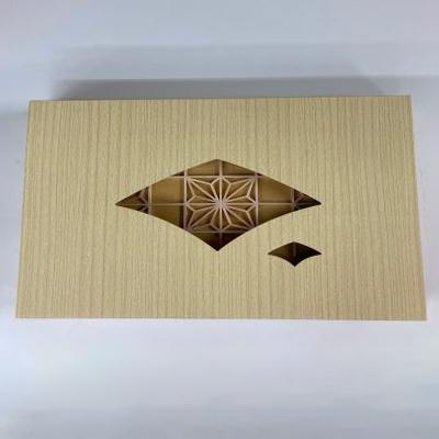 ふるさと納税 大和高田市 よしの組子トレー(角麻の葉・黄) 40cm×30cm×2cm |  | 02