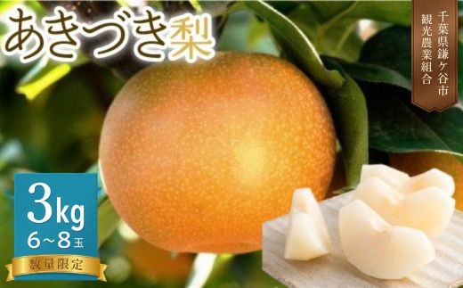 
                  【あきづき約3kg】かまがや育ちの完熟梨（観光組合）
                