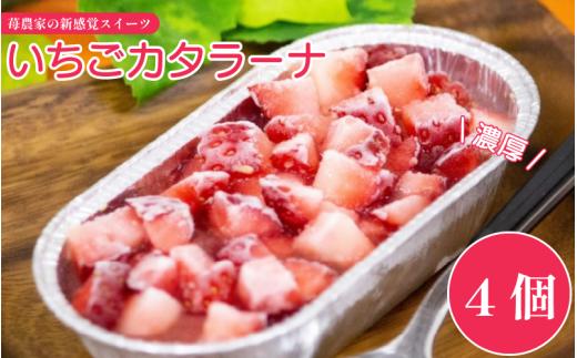 いちご カタラーナ 4個 | いちご プリン ぷりん カタラーナ アイス あいす アイスクリーム スイーツ お菓子 洋菓子 おやつ 濃厚 カスタード ベリー ソース ギフト プレゼント 贈り物 冷凍 徳島 鳴門