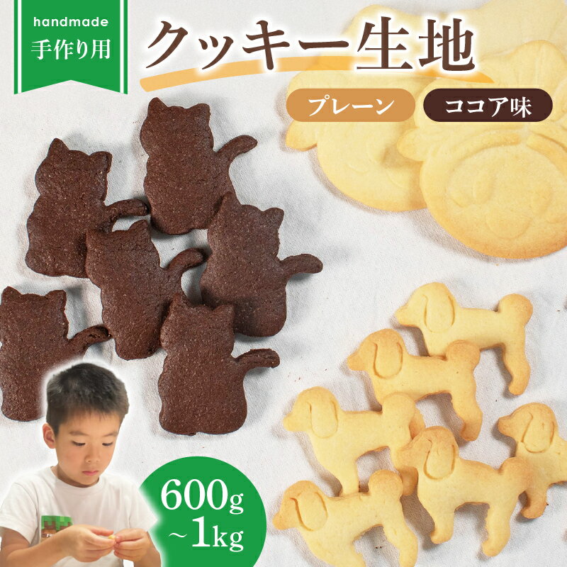 【ふるさと納税】 ご家庭で楽しめる クッキー 生地 600g ～ 1kg プレーン ココア クッキー生地 お菓子作り お菓子づくり 手作り 親子 家族 お菓子 焼き菓子 洋菓子 おやつ スイーツ セット 子ども 人気 大阪府 松原市