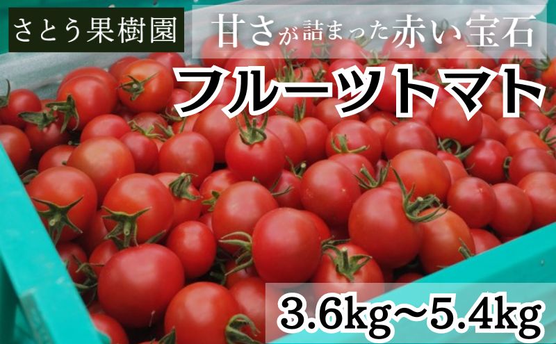 トマト フルーツトマト  3.6kg～5.4kg 3箱 フルティカ 藤沢市 野菜 とまと ミニトマト ハウス栽培トマト