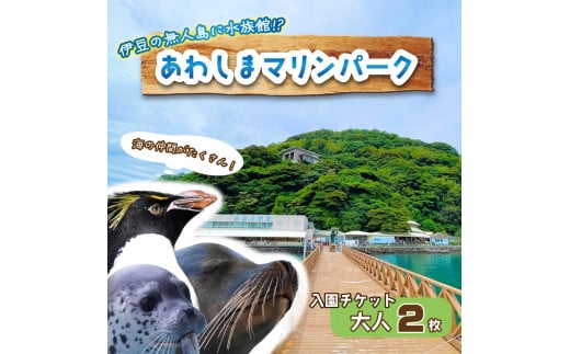 【大人2名】 あわしまマリンパーク 入園チケット ペアチケット 水族館 イルカ アシカ ペンギン カエル館 沼津 西浦