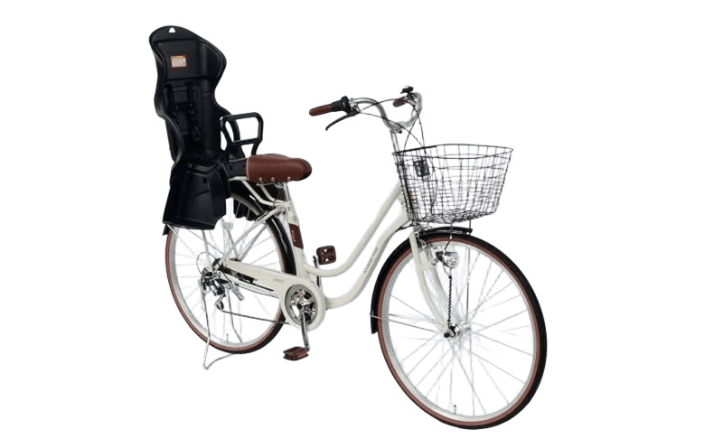 a.n.designworks/ STYLE KIX FAMILY276 チャイルドシート付 ベージュ【27型 自転車 完成品 組み立て不要 アウトドア サイクリング じてんしゃ 通勤 通学 新生活】 099X369