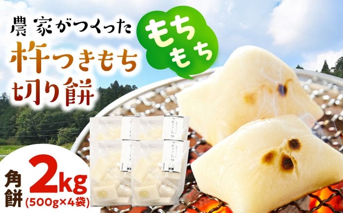 
            【12/17までの決済で年内発送】 餅 お餅 農家がつくった杵つきもち 切り餅 角餅 2kg （小分包装 / 500g×4袋） きねふりもち使用 瑞浪市 / 農事組合法人日吉機械営農組合 個包装 餅 米 モチ コシ 粘り 国産 雑煮 ぜんざい 切りもち 切り餅 角餅 年末 年始 正月 お餅 もち おもち きりもち 玄米  [AZBW004]
          