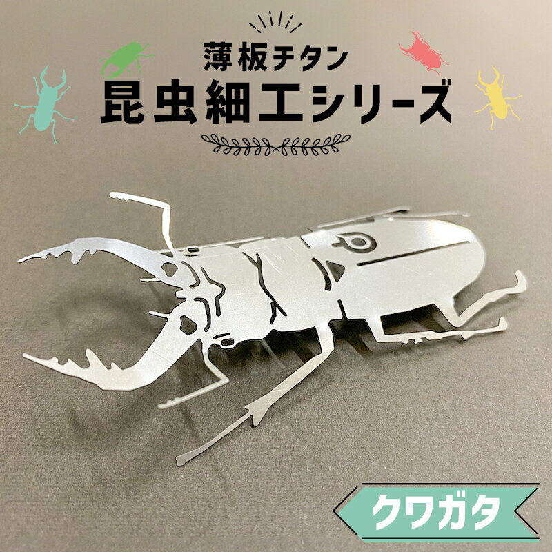 【ふるさと納税】薄板チタン 昆虫細工シリーズ （クワガタ） 岐阜県 可児市 雑貨 インテリア おしゃれ 綺麗 精密加工 芸術 アート 高級素材 チタン 昆虫 木箱 雑貨 虫 送料無料