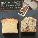 【ふるさと納税】悠花ケーキ　プレーン＆レーズン　7個セット | 菓子 おかし スイーツ デザート 食品 人気 おすすめ 送料無料