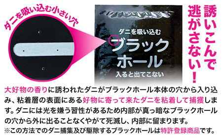 ダニ 対策 ダニ取り パック ブラックホール 8個 石崎資材株式会社《30日以内に出荷予定(土日祝除く)》 大阪府 羽曳野市 虫 捕集 ダニ シート 特許 ダニ対策 押し入れ カーペット ベッド