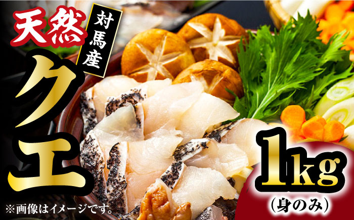 【 対馬産 】 天然 クエ 1kg（500g×2）（身のみ）《対馬市》【石川水産】 鍋 水炊き 鮮度抜群 海鮮 [WAB011]