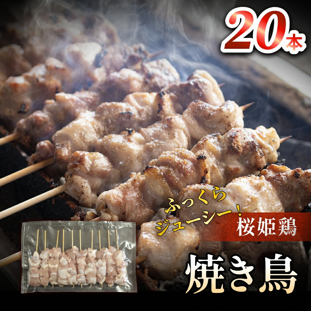 【ふるさと納税】桜姫鶏 焼き鳥（20本入り） 焼き鳥 冷凍 バーベキュー 肉 国産 富山県 氷見市