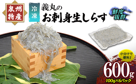 しらす 600g 100g×6パック 義丸 お刺身生しらす