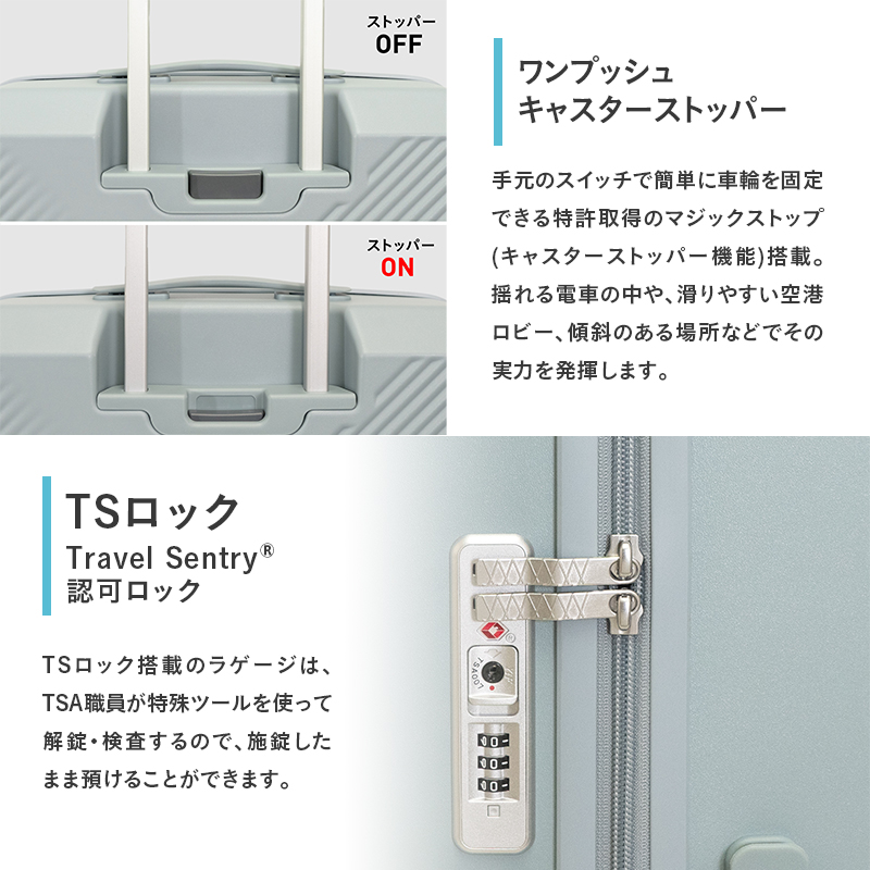 ★ANA限定★Brush 北海道 カラーパレット ハード スーツケース 34L CABIN_No.5801177 蝦夷梅雨グレー キャリーケース 旅 キャリー かばん バッグ 国産 日本製 北海道 赤