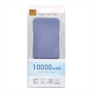 Owltech USB Type-Cケーブル付属 コンパクト モバイルバッテリー 10000mAh USB Type-C入出力 ×1ポート ＋ USB Type-A出力×2ポート OWL-LPB100