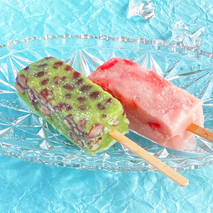 和菓子屋さんがつくる　葛(くず)アイス　いちごミルク＆抹茶小豆(10本)