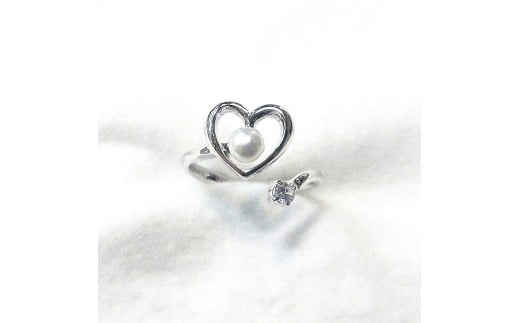 1920 リング・ハート（淡水本真珠・ボタン）SV製 リング 真珠の指輪 ファッションリング シルバー製リング 淡水真珠 母の日プレゼント 結婚記念日ギフト 自分へのご褒美 カジュアルアクセサリー フリーサイズ クリスマスプレゼント 誕生日プレゼント ハート 愛情