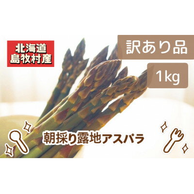 【ふるさと納税】先行予約【訳あり】島牧村産アスパラガス 1kg(冷蔵便)【2026年5月上旬～発送予定】【配送不可地域：離島】【1705088】