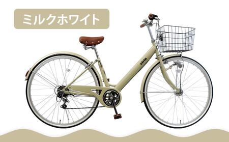 【エイリン】【組立済み発送】シティサイクル27型 THS276NROL【ミルクホワイト】｜京都 自転車専門店 おしゃれ 人気 自転車
