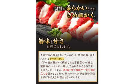 馬刺し 国産上ロース50g×7+たてがみ50g 計400g 馬刺し